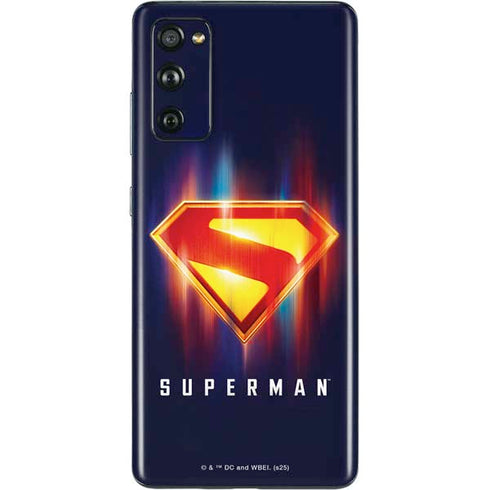 Superman 2025 Energy Shield Neon Emblem Galaxy S20 Fan Edition Skin